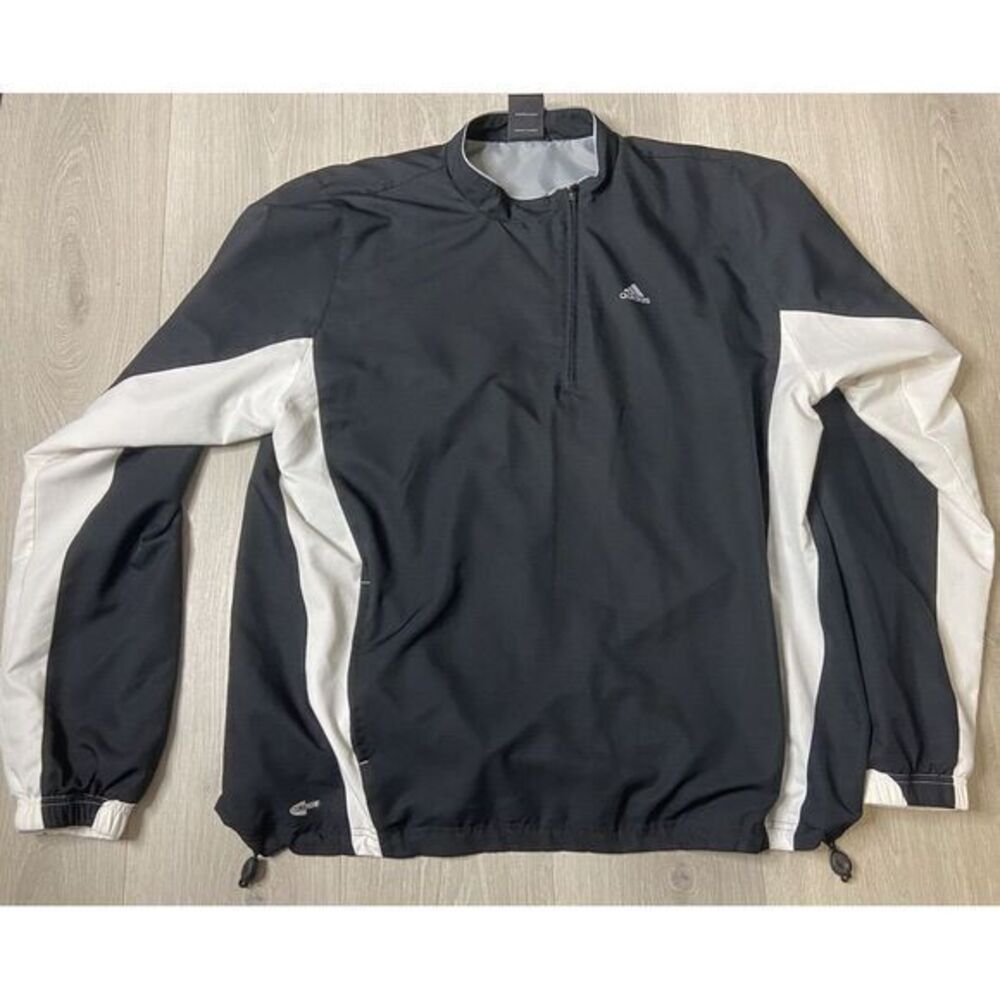 Vintage Adidas Golf Windbreaker Pullover 1/4 Zip Lightweight Jacket Mens‎ XL